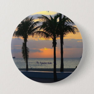 Macaron Rond 7,6 Cm Coucher de soleil à Ft. Lauderdale