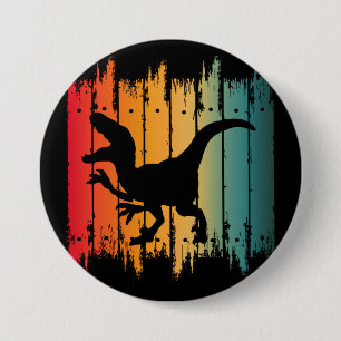 MACARON ROND 7,6 CM COUCHER DE SOLEIL DE DINOSAURE 2