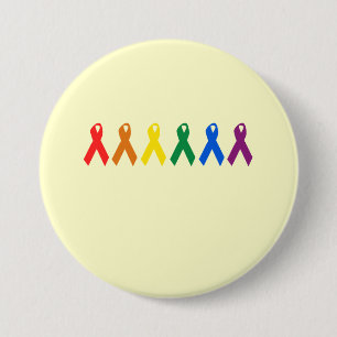 Macaron Rond 7,6 Cm Couleurs de ruban de gay pride