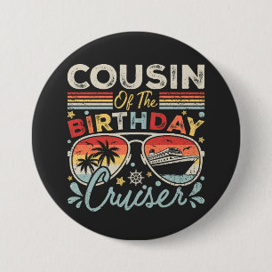 Macaron Rond 7,6 Cm Cousin de l'Anniversaire de vacances Cruiser