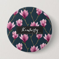 Coutume pourpre élégante de motif de magnolia