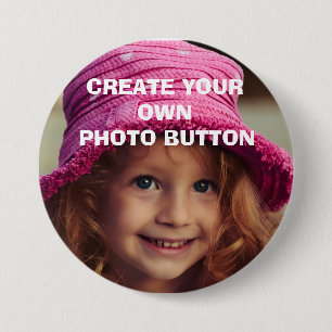 MACARON ROND 7,6 CM CRÉEZ VOTRE PROPRE BOUTON PHOTO GRAND FORMAT