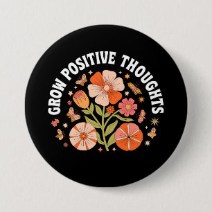 Macaron Rond 7,6 Cm Croissance des pensées positives - Inspirationnel 