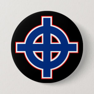 Macaron Rond 7,6 Cm Croix celtique américaine