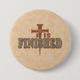 Macaron Rond 7,6 Cm Croix des ongles rouillés du Christ Conception chr