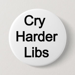 Macaron Rond 7,6 Cm Cry Harder Libs