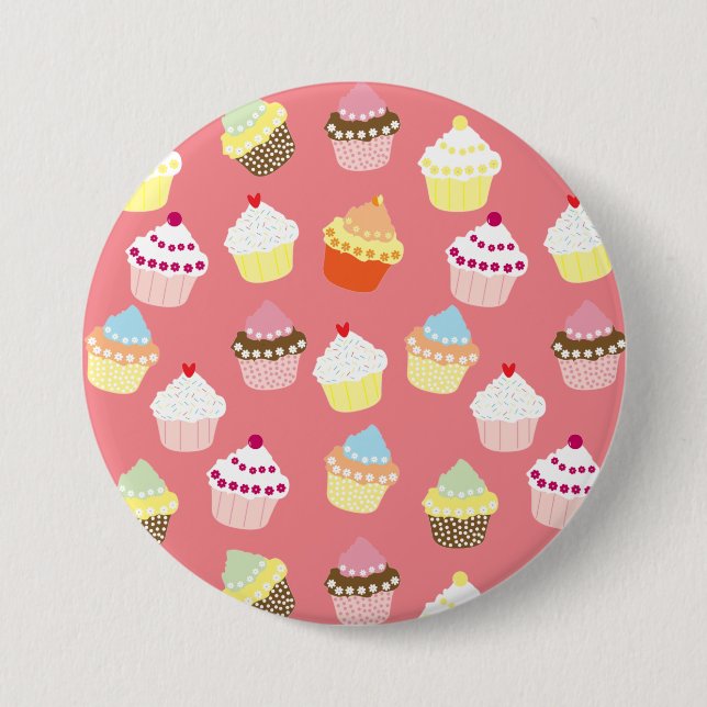 Macaron Rond 7,6 Cm Cupcakes Delicious Decorated Birthday (Devant)