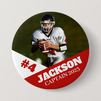 Macaron Rond 7,6 Cm Custom photo sports button / pin football