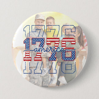 Macaron Rond 7,6 Cm Custom Stars & Stripes 1776 America Anniversary 