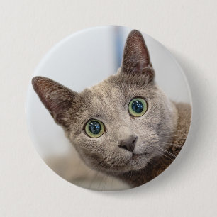 Macaron Rond 7,6 Cm Cute cat-custom pet photo Button