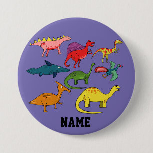 Macaron Rond 7,6 Cm Cute Dinosaur Collection Thunder_Cove