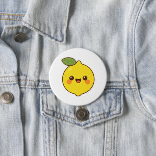 Macaron Rond 7,6 Cm Cute Kawaii Lemon