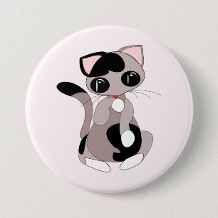 Macaron Rond 7,6 Cm Cute Kitty