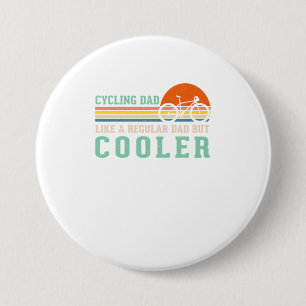Macaron Rond 7,6 Cm Cyclisme Papa Drôle Amateurs de vélo Soleil Vintag