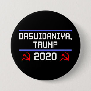 Macaron Rond 7,6 Cm Dasvidaniya Trump 2020 Russie anti-Trump