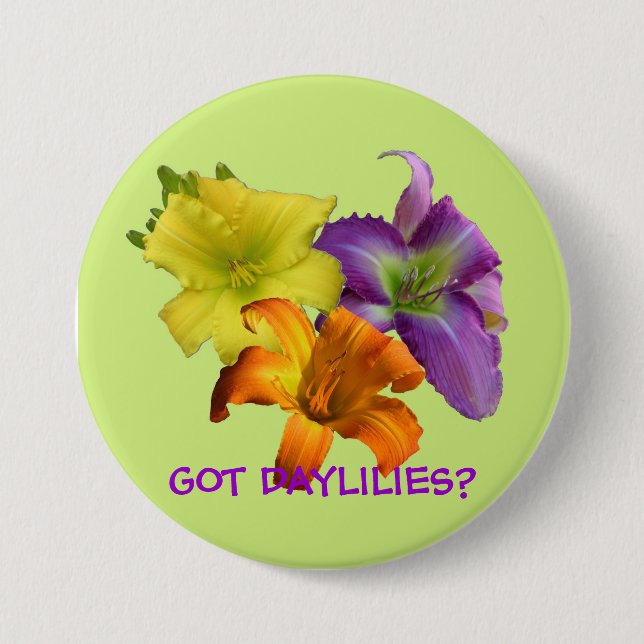 MACARON ROND 7,6 CM DAYLILIES OBTENUS ? BOUTON (Devant)