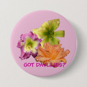 MACARON ROND 7,6 CM DAYLILIES OBTENUS ? BOUTON