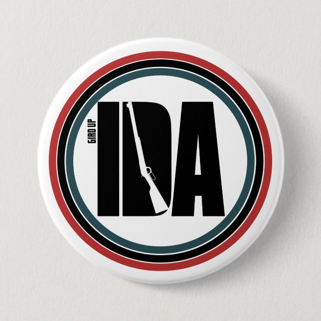 Macaron Rond 7,6 Cm Défense de la fille | IDA (Devant)