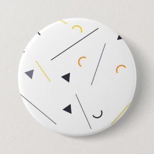 Macaron Rond 7,6 Cm Design géométrique urbain, coloré, simple, tendanc