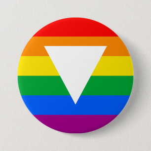 Macaron Rond 7,6 Cm Design triangle gay pride