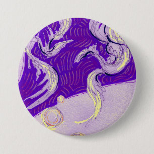 Macaron Rond 7,6 Cm Deux Dragons, Trois Soleils