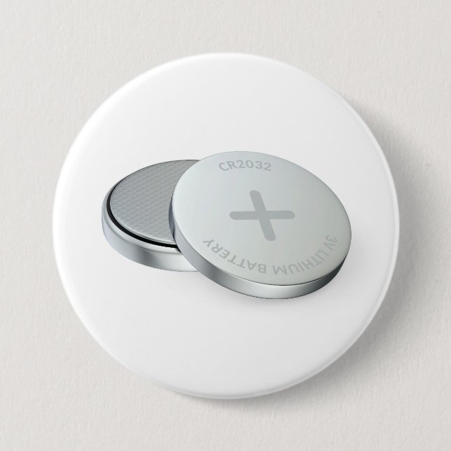 Macaron Rond 7,6 Cm Deux piles bouton au lithium CR2032 (Devant)