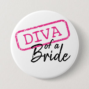 Macaron Rond 7,6 Cm "DIVA" d'un bouton de mariée