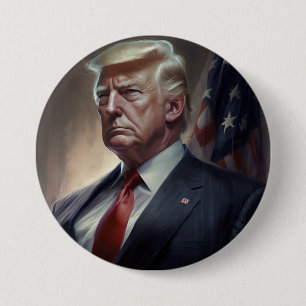 Macaron Rond 7,6 Cm Donald Trump