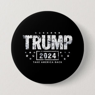 Macaron Rond 7,6 Cm Donald Trump 2024 Reprenez l'Amérique Élection