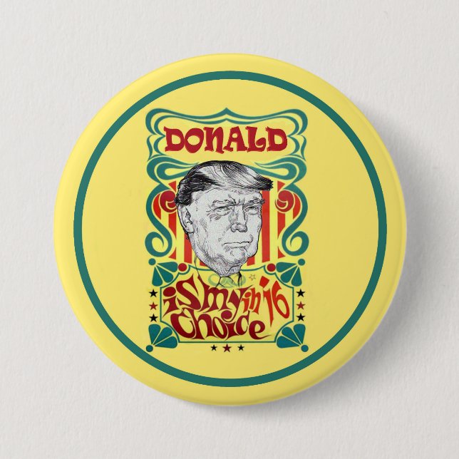 Macaron Rond 7,6 Cm Donald Trump est mon choix en 1616 (Devant)
