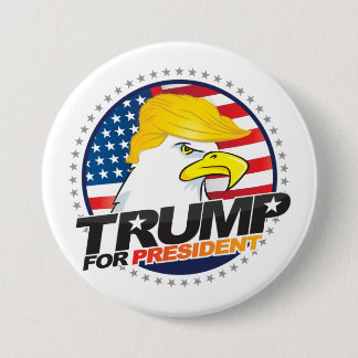 Macaron Rond 7,6 Cm Donald Trump Pour Le Président Eagle Hair Button