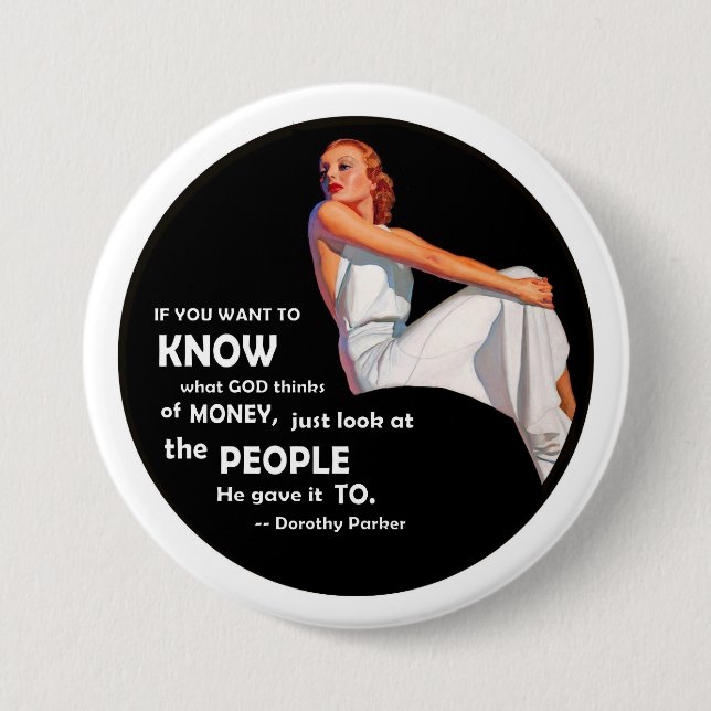 Macaron Rond 7,6 Cm Dorothy Parker : Wit & Wisdom (Devant)
