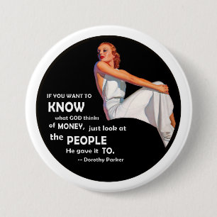 Macaron Rond 7,6 Cm Dorothy Parker : Wit & Wisdom