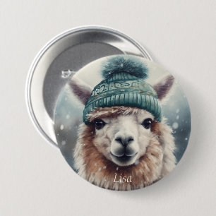 Macaron Rond 7,6 Cm Douce Alpaca d'Hiver, personnalisé
