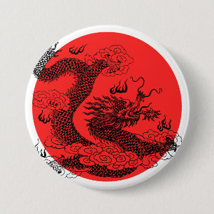 Macaron Rond 7,6 Cm Dragon asiatique