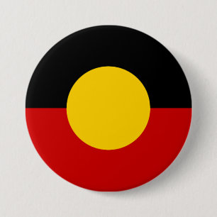 Macaron Rond 7,6 Cm Drapeau aborigène Australie