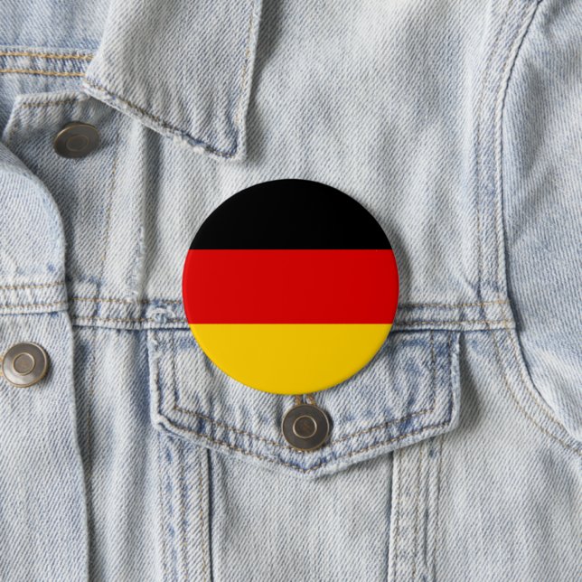 Macaron Rond 7,6 Cm Drapeau allemand (En situation)