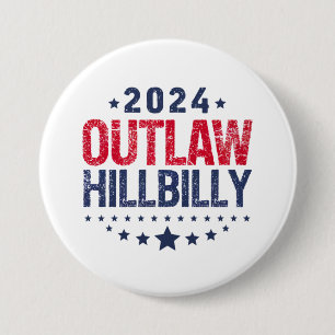Macaron Rond 7,6 Cm Drapeau américain Trump Vance 2024 hors-la-loi Hil