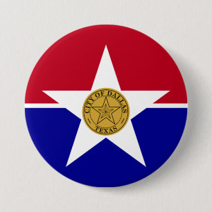 Macaron Rond 7,6 Cm Drapeau de Dallas (Texas)