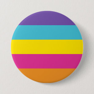 Macaron Rond 7,6 Cm Drapeau de fierté non binaire de genre