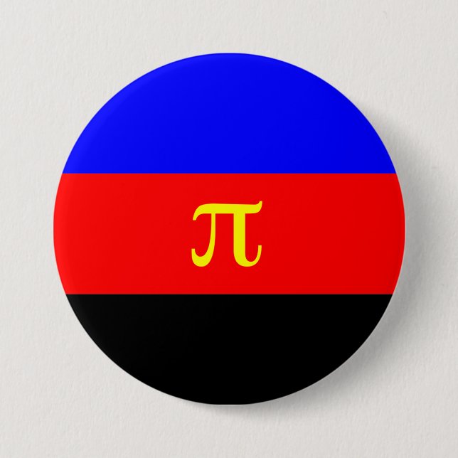 Macaron Rond 7,6 Cm Drapeau de fierté polyamour (Devant)