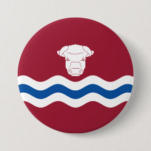 Macaron Rond 7,6 Cm Drapeau de Herefordshire (comté du Royaume-Uni)