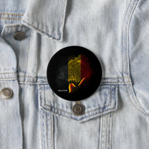 Macaron Rond 7,6 Cm Drapeau de la Belgique
