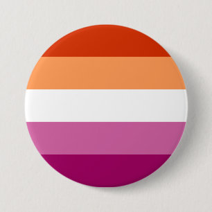 Macaron Rond 7,6 Cm Drapeau de la fierté lesbienne