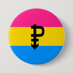 Macaron Rond 7,6 Cm Drapeau de la fierté Pansexual