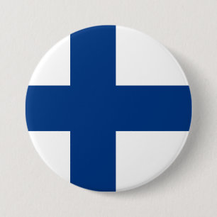 Macaron Rond 7,6 Cm Drapeau de la Finlande
