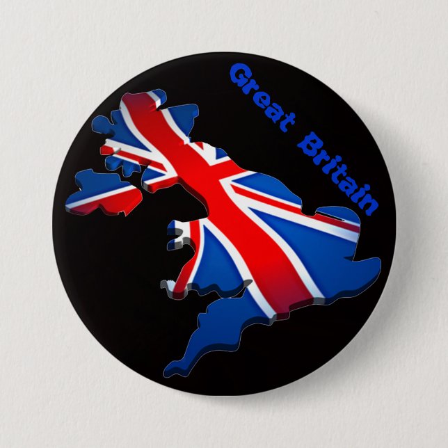 Macaron Rond 7,6 Cm drapeau de l'Angleterre (Devant)