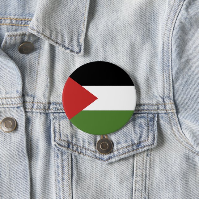 Macaron Rond 7,6 Cm Drapeau de Palestine (En situation)