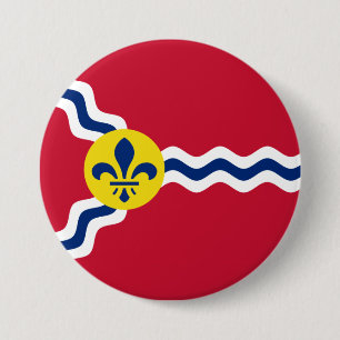 Macaron Rond 7,6 Cm Drapeau de Saint-Louis (Missouri)