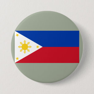 Macaron Rond 7,6 Cm Drapeau des Philippines